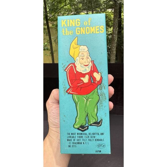 1960’s Shackman King of Gnomes Felt Bendable Doll in Original Box Sealed! New! - Picture 1 of 11